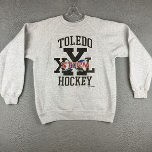 Toledo Storm Sweatshirt Men’s Large Hockey Spell Out USA Made